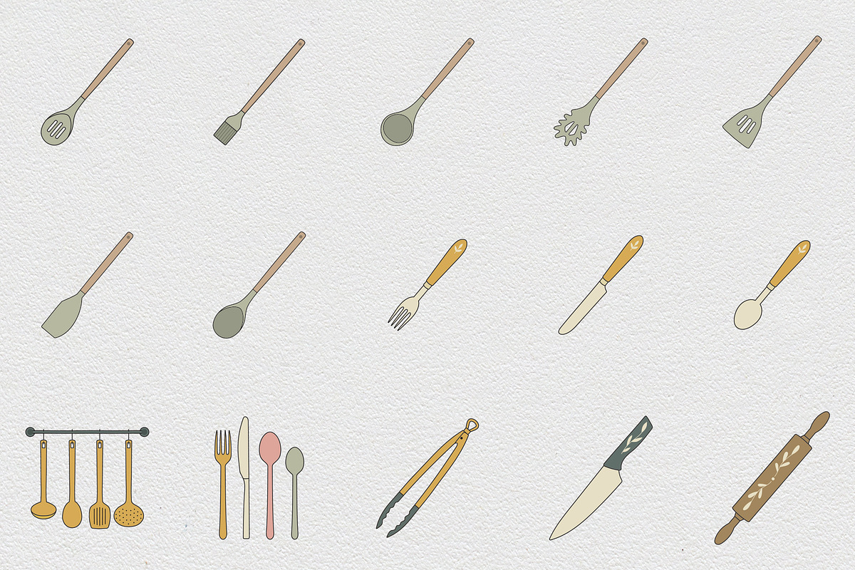 Kitchen & Cooking Icon Set, an Icon by NatalieArtShop (Photo 10 of 15)