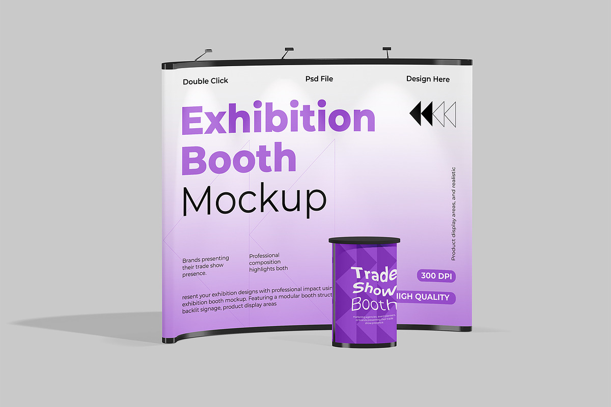 Exhibition Booth Mockup, an Advertising Mockup by Permadi Creative (Photo 2 of 5)