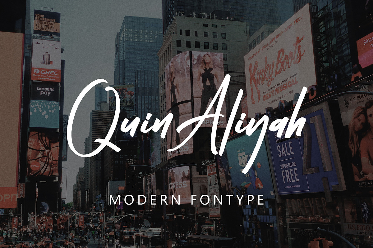 Quin Aliyah, a Handwritten Font by HaKi Studio (Photo 1 of 5)