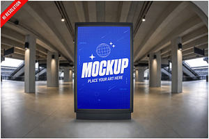 Poster Stadium Concourse Mockup PSD
