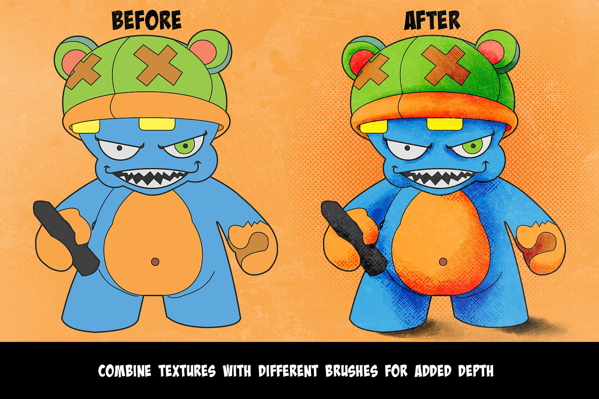 Procreate Halftones Brushes, a Brush Add-On by BackYard Graphics Co. (Photo 4 of 4)