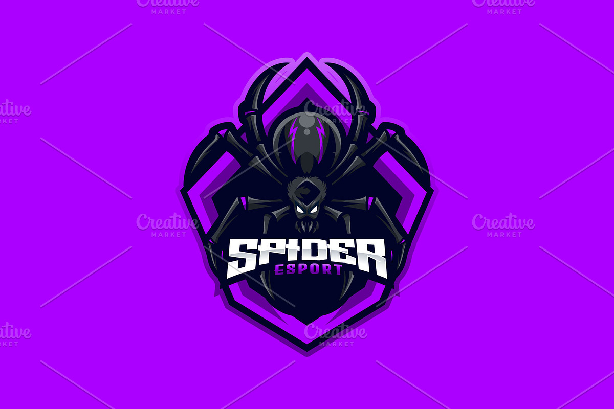 Spider Mascot Esport Logo, a Branding & Logo Template by prps.std (Photo 2 of 3)