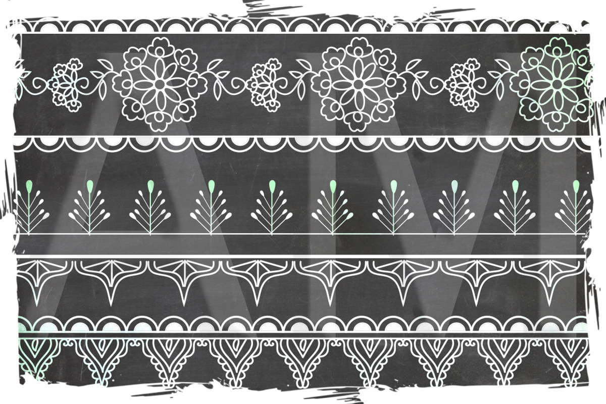 Doodle Vector Brushes borders preview 4