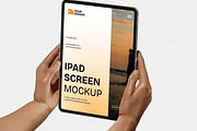 iPad Mockup Portrait Holding, an iPad Mockup by Permadi Creative (Thumbnail 5 of 5)