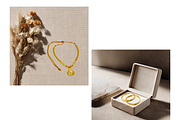 Jewelry Flat Lay Mockup Backgrounds, a Merchandise Mockup by LA Design (Thumbnail 5 of 10)