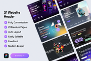 Website Header Exploration, a Landing Page Template by Ahmed Rubel (Thumbnail 1 of 5)