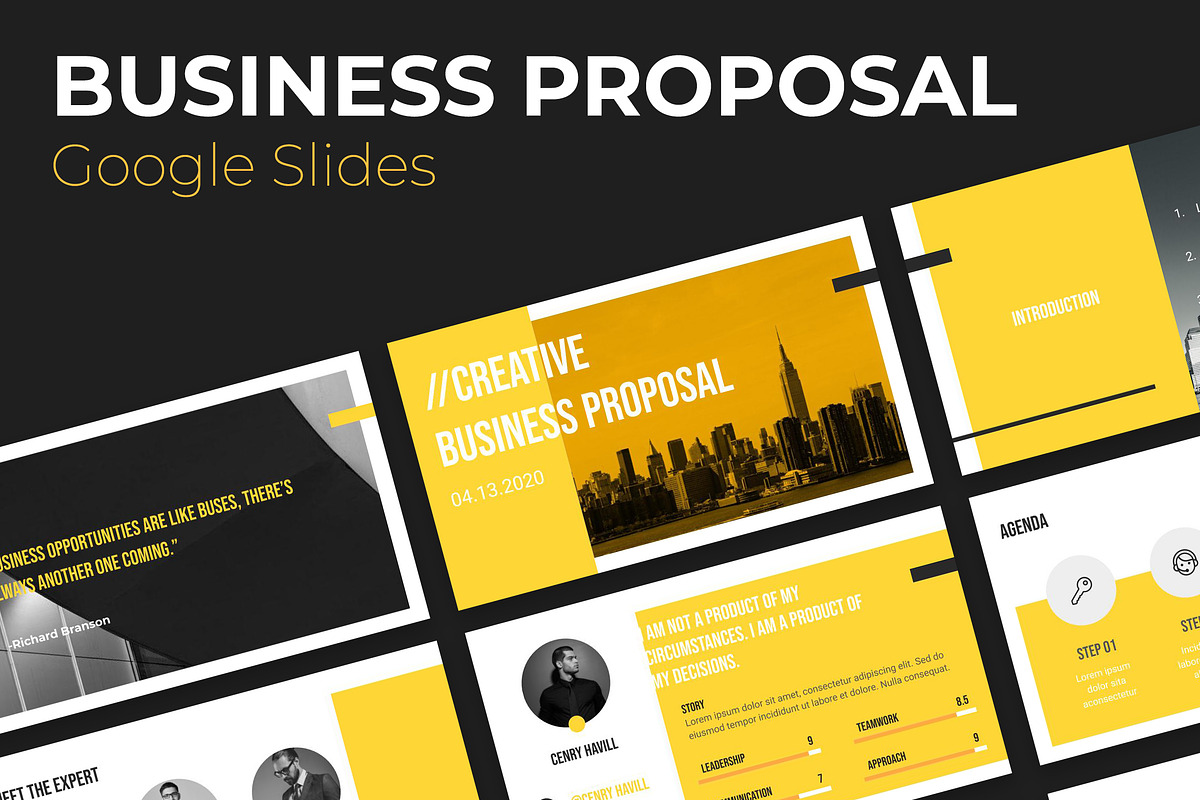 Business Proposal Google Slides, a Presentation Template by Fitra Noor (Photo 1 of 3)