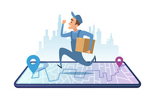Fast delivery. concept illustration, a Transportation Illustration by Onyx