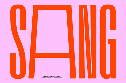 GR SANG - Condensed Display Typeface, a Sans Serif Font by Garisman Std
