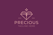 Precious Gemstone Book Logo, a Branding & Logo Template by Signatoro (Thumbnail 1 of 3)