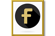 Golden Vector Flat Icon With Letter, an Outline Icon by FineArtStudio (Thumbnail 2 of 3)