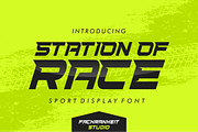 Station of Race, a Font by Fachranheit Studio (Thumbnail 1 of 6)