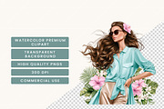 Coastal Glam Clipart Bundle, a Person Illustration by BusyDaydesign (Thumbnail 7 of 9)
