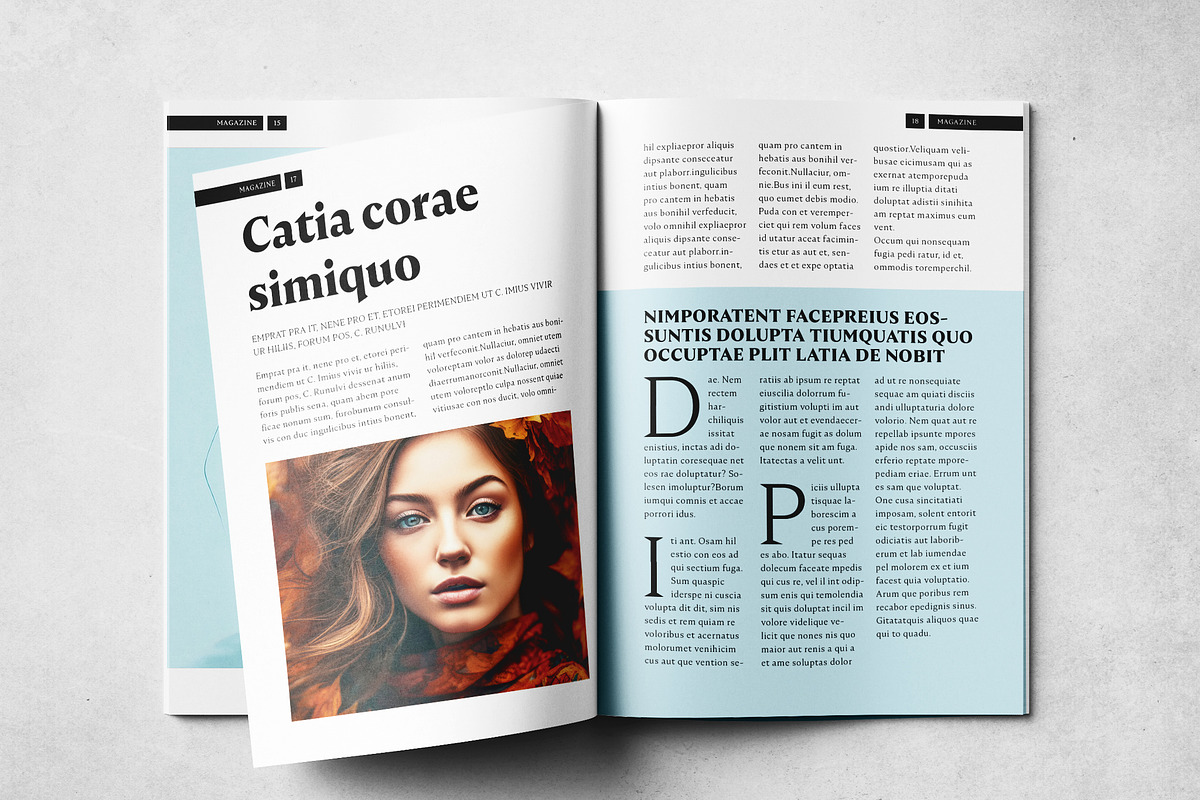 Clean Magazine Print Layout Template, a Magazine Template by Grkic Creative (Photo 10 of 13)