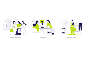 Shopping mall day isolated cartoon, a Person Illustration by Visual Generation