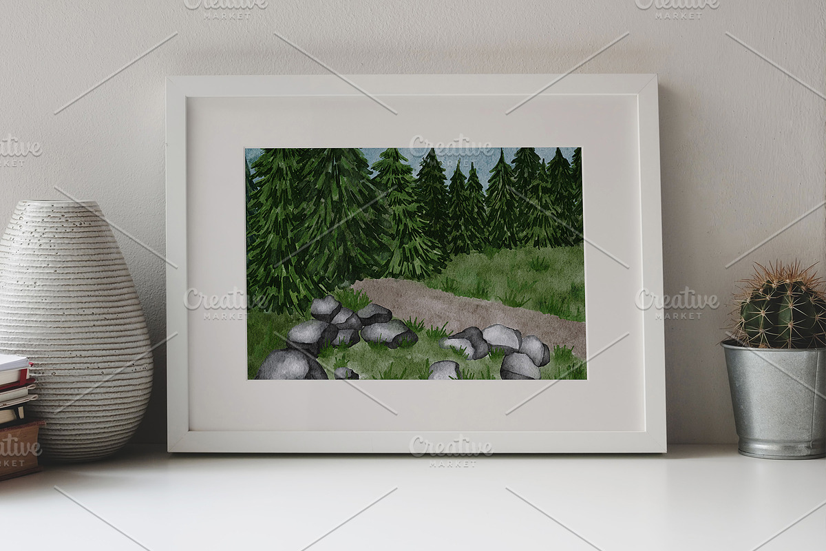 Wild Camping Watercolor Collection, a Sport Illustration by BarvArt (Photo 12 of 22)