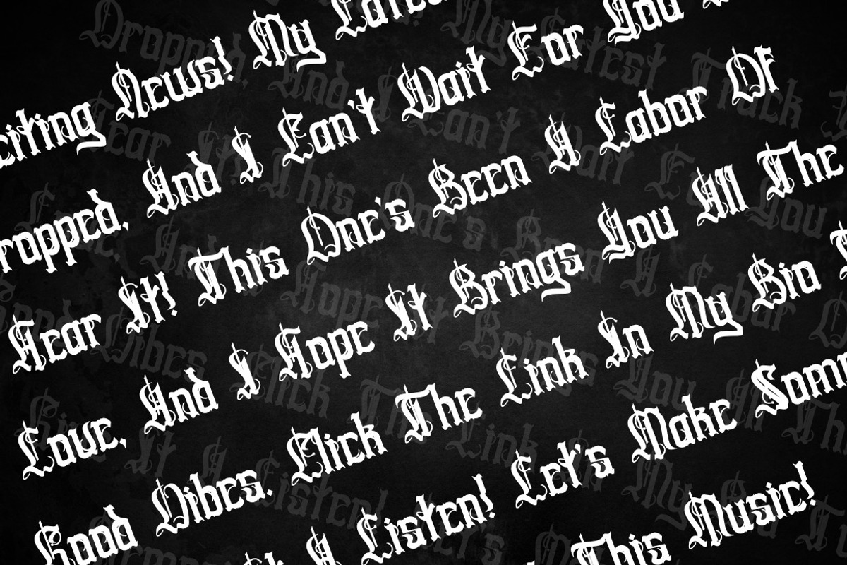 Swords Clover - Modern Blackletter, a Blackletter Font by Dhabee (Photo 10 of 15)