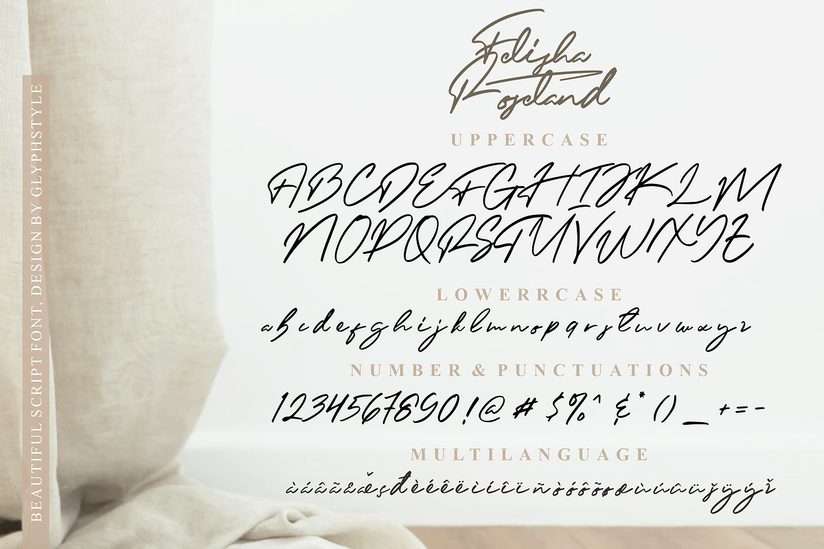 Felisha Roseland Script Font, a Script Font by Glyphstyle (Photo 3 of 12)