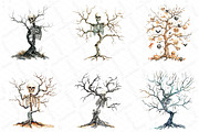 Collage Skeleton Trees Halloween Cli, an Illustration by DreamPrint404 (Thumbnail 4 of 5)