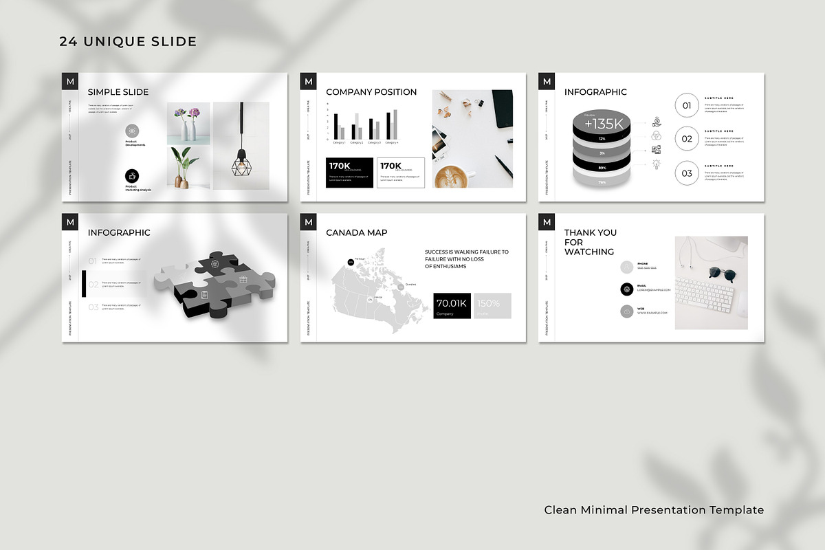 Simple Minimal Presentation Template preview 8