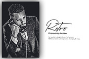 B&W Retro Art, an Action Add-On by DesignCave (Thumbnail 1 of 5)