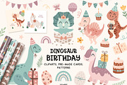 Dinosaur Birthday collection, an Animal Illustration by JulzaArt (Thumbnail 1 of 9)