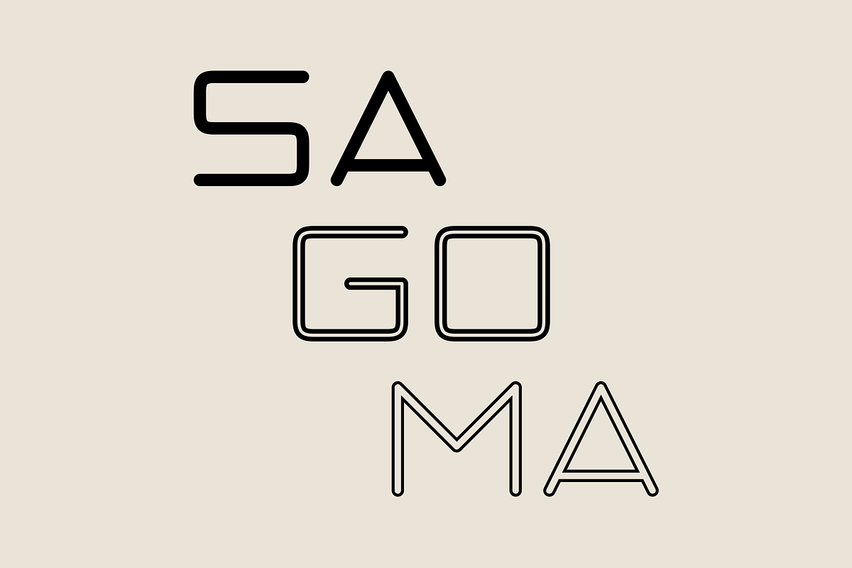 Sagoma – Font Family, a Font by Stefano Giliberti (Photo 1 of 10)