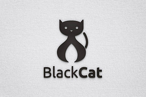 Black Cat Pet Animal Silhouette Logo, a Branding & Logo Template by jongcreative