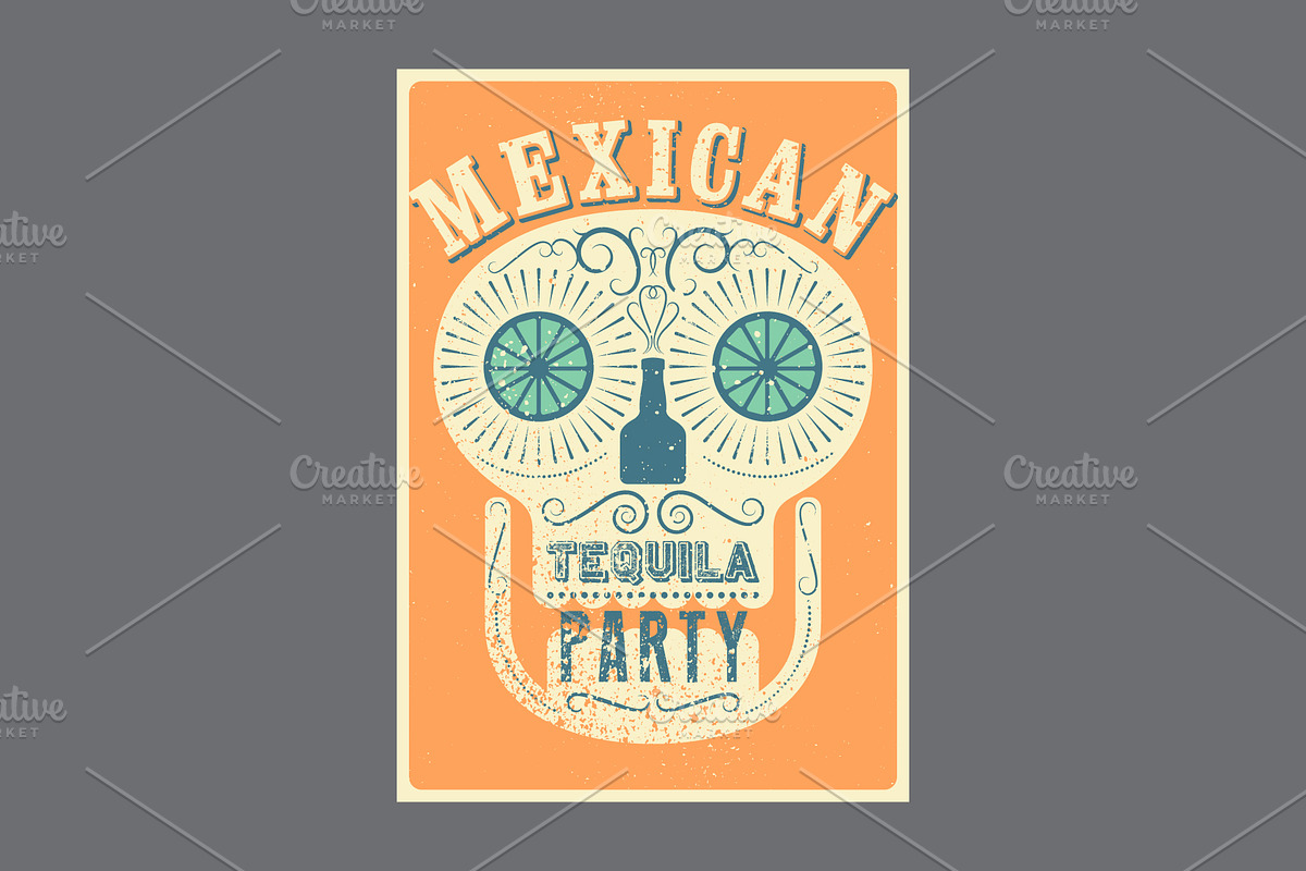 Mexican Party vector poster set., a Food Illustration by PoPaShop (Photo 6 of 10)