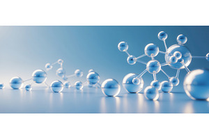 Abstract molecular structure with, an Illustration by tilialucida