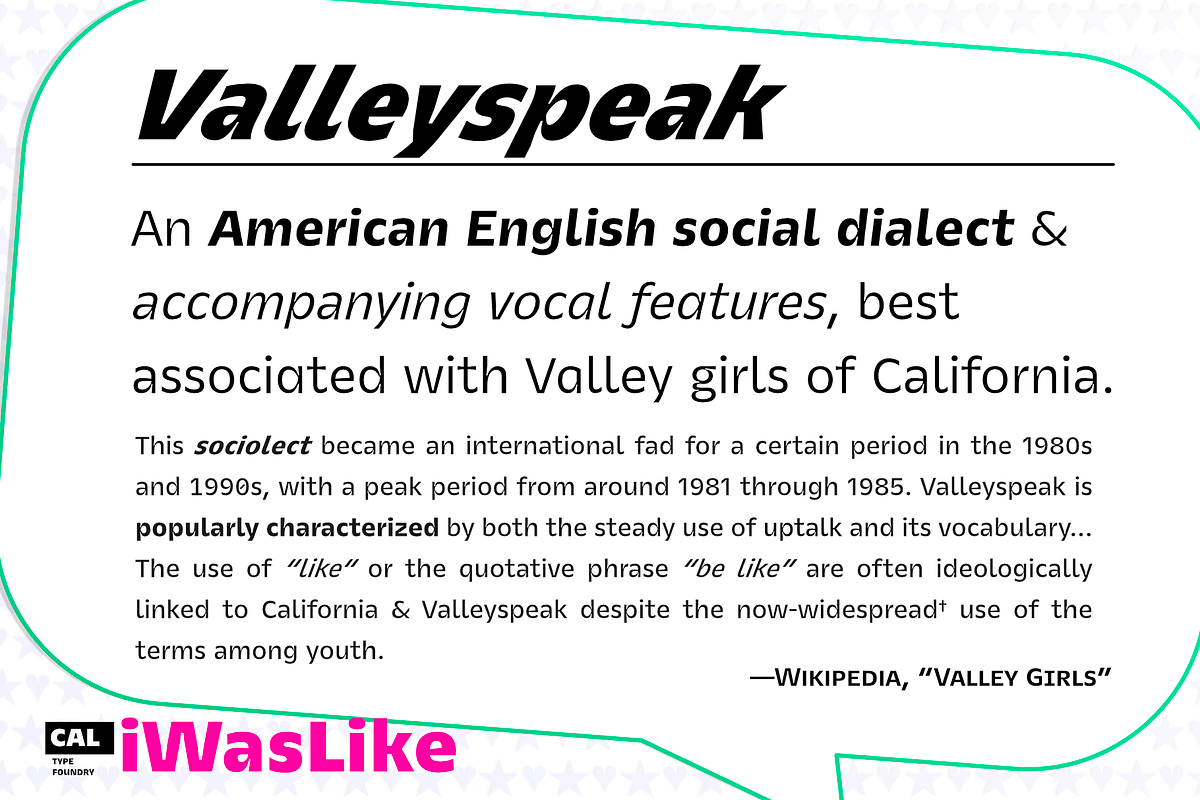 iWasLike Pro - 30 FONTS FULL FAMILY, a Sans Serif Font by California Type Foundry (Photo 10 of 11)
