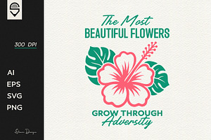 Inspiring Hibiscus Floral T-shirt, a Graphic by shaondesigns