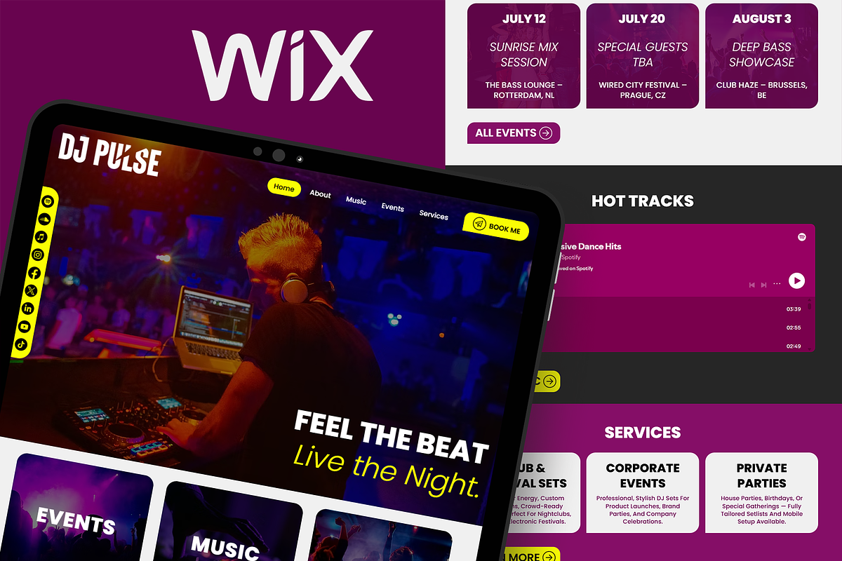 DJ & Music Producer Website Template