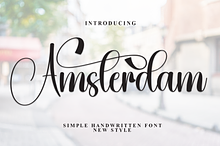 Amsterdam | Script Font