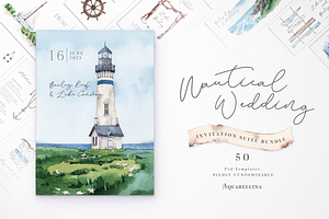 Nautical Wedding Invitations BUNDLE