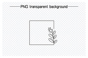 Decorative Leaf and Flower Frames, a Decorative Illustration by Designfour (Thumbnail 4 of 6)