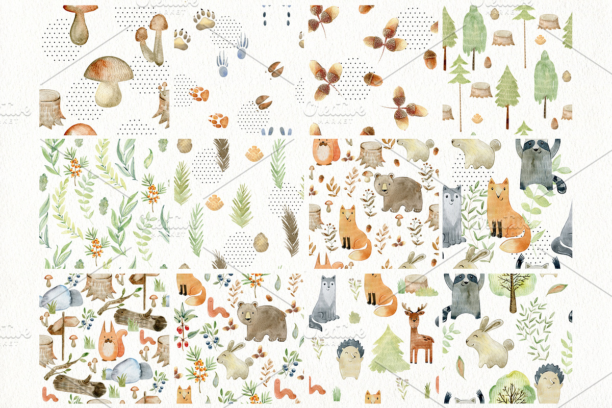 70% off. Bundle. Woodland animals., an Animal Illustration by TaPilipa (Photo 8 of 38)