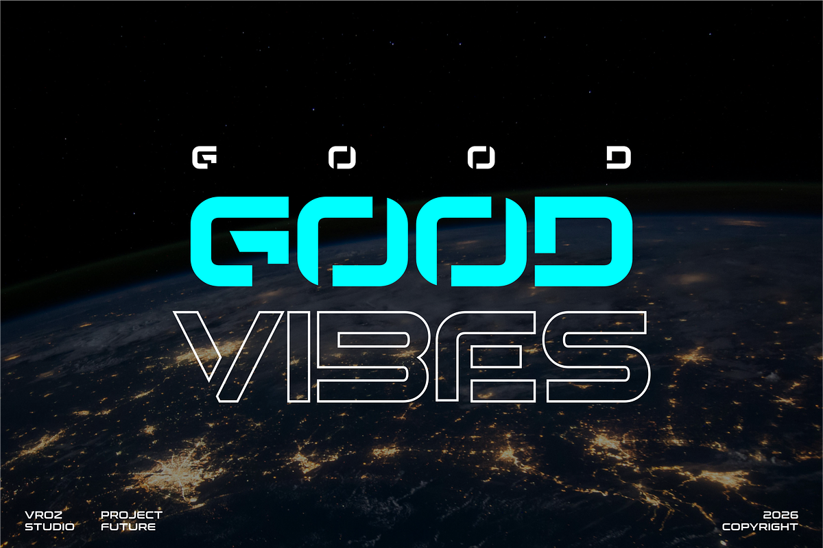 Arteon – Modern Futuristic font, a Sans Serif Font by Vroz Studio (Photo 6 of 6)