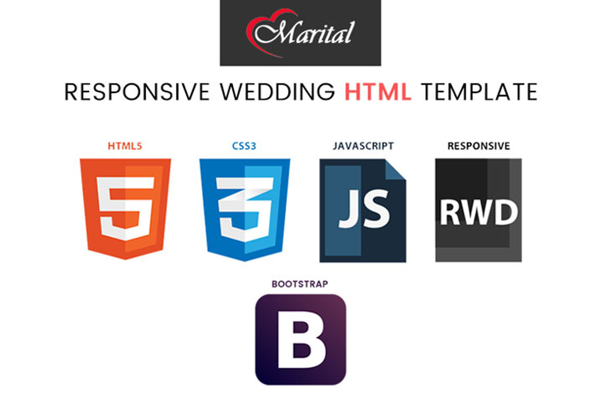 Marital - Wedding HTML Template, a Shopify Template by ThemeTidy Shopify Agency (Photo 2 of 2)