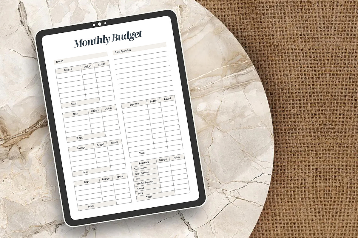Budget Planner, a Stationery Template by DesignDevisers (Photo 2 of 9)