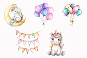 Watercolor Unicorn World Clipart, an Illustration by Design Market (Thumbnail 4 of 4)