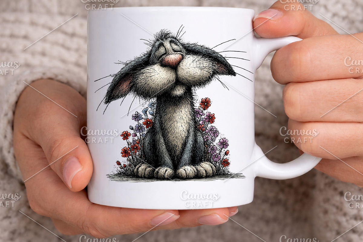 Watercolor Raster Bunny Clipart PNG, an Illustration by Canvas Craft (Photo 5 of 7)
