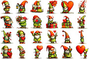 Whimsical Valentine Day Gnome Clipar, an Illustration by Sublimation Artist (Thumbnail 2 of 6)
