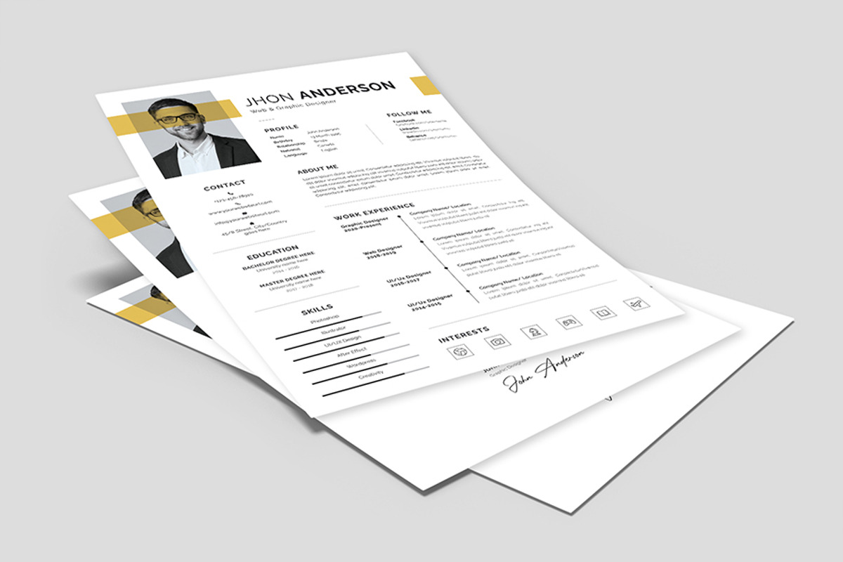 Resume / CV Template, a Resume Template by Abdul Studio (Photo 4 of 5)