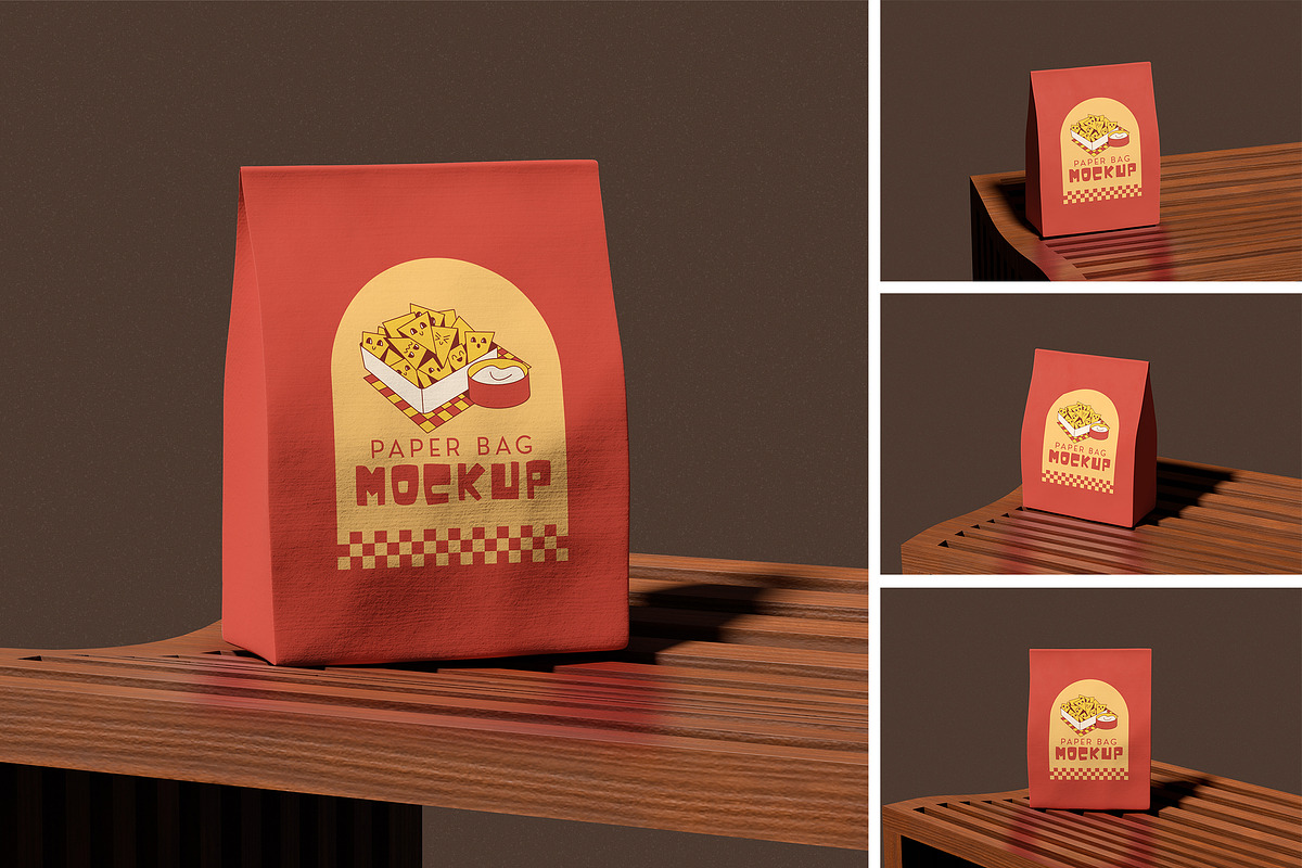 Paper Bag Mockup, a Packaging Mockup by xavier_studio (Photo 1 of 5)