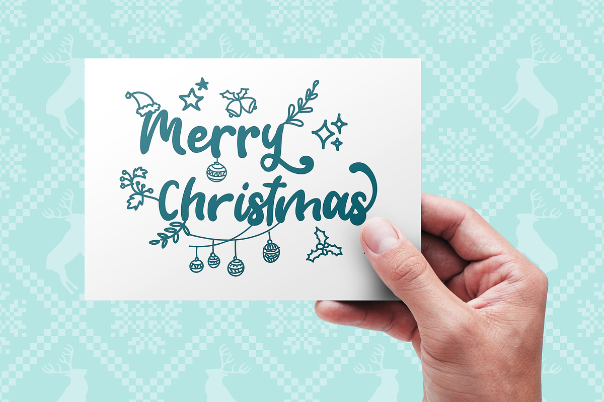 Sparkling Winter – Holiday Font, a Handwritten Font by Creaditive Design (Photo 6 of 11)