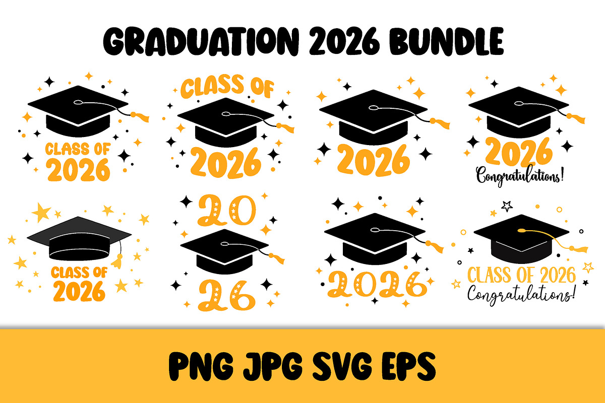 Class of 2026 SVG Graduation Designs, an Object Graphic by AnnaViolet_store (Photo 1 of 6)