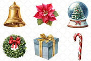 Festive Christmas Clipart, an Illustration by Black Bird Studio (Thumbnail 4 of 6)