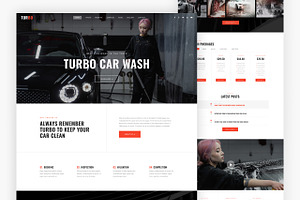 Turbo - Car Wash Website Template