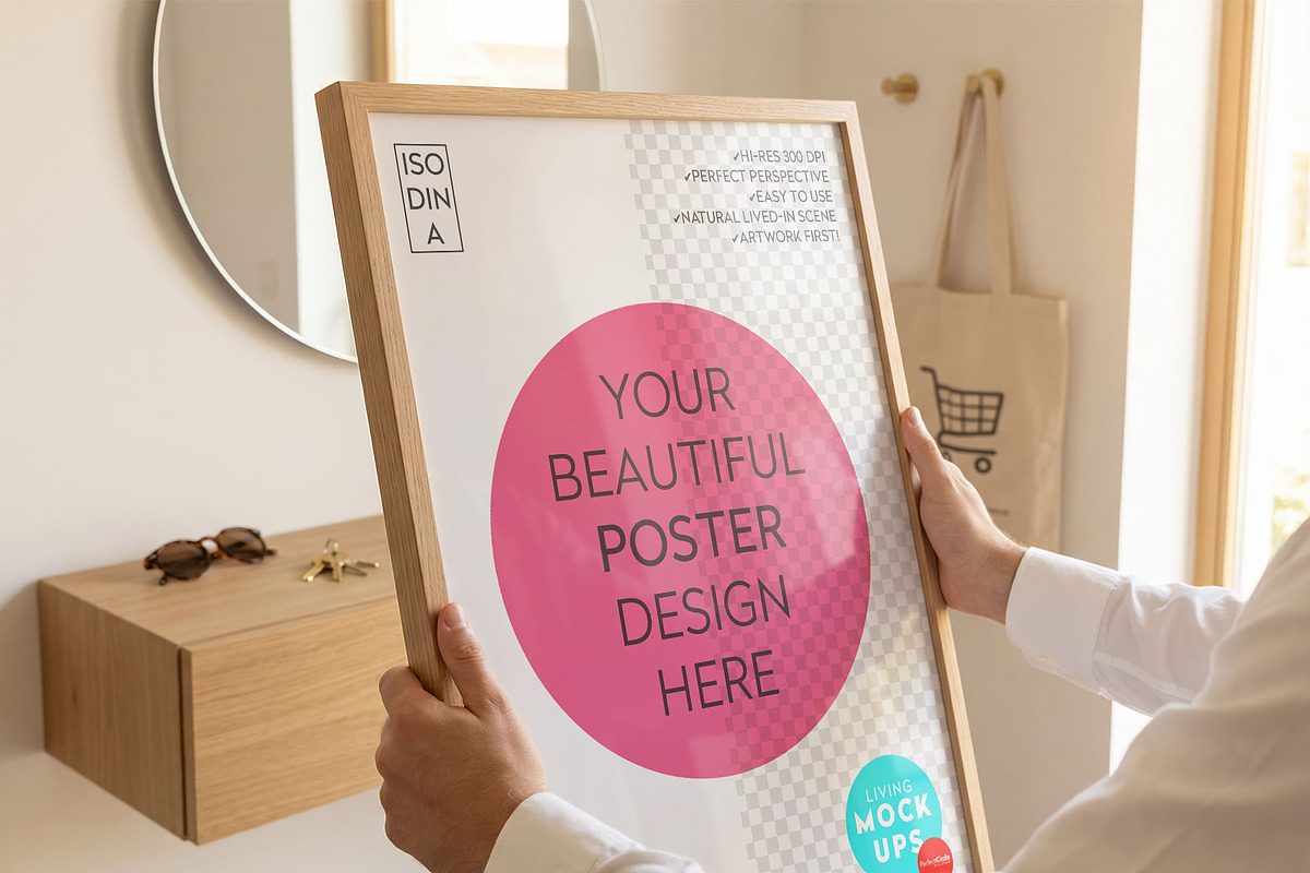 Person Holding Frame Mockup, a Mockup by DesignRocket (Photo 8 of 8)